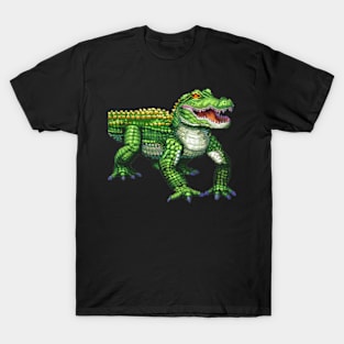 Pixelated Alligator Artistry T-Shirt